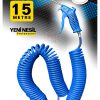 15 Metre Hava Tabancası Yeni Nesil  Spiral Hava Hortumu Kompresör Hava Tabancası Set-15 METRE - Görsel 3