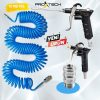 Kompresör Spiral Hava Hortumu 8 mm 15 m Hava Jakı Hava Tabancası Recor 3 Pcs Seti - Görsel 2