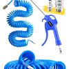 Yüksek Kalite Hava Üfleme Toz Alma 15mt Spiral Hava Hortumu 43cm Uzun Tetikli Hava Tabancası