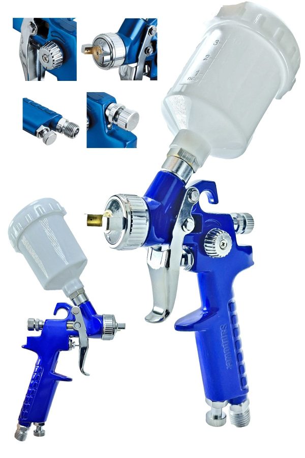 Sappower Premium H-2000 Üstten Depolu 125 Mm Gölge Sis Boya Tabancası 0,5mm-0,8-1.0mm