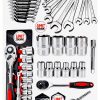 Premium 24 Parça 12 Kombin Anahtar Set 1/2 Krom Cırcır Lokma Takım Set