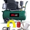 50 Litre Profesyonel Çift Hava Çıkışlı 2 Hp 8 Bar 116psi Klk50 Hava Kompresörü + 5 Parça Havalı Kit