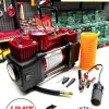 Combo  12V 150PSI Ağır Hizmet Çift Silindirli Çantalı Hava Kompresörü 1500KG  Cırcırlı Kriko Set - Görsel 3