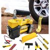 Profesyonel Çift Pistonlu 12V 150 Psi Hızlı Dolum Araba Lastik Bot Şişirme Kompresörü Lastik Set - Görsel 2