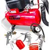 Süper Hızlı Dolum Roller 2hp Gerçek 50lt Bakır Sargı Motor Hava Kompresörü Havalı Combo Set - Görsel 2