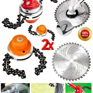 Pro Zincirli Tırpan Canavar Başlık Benzinli Tırpan 40diş 255x25,4x40t Elmas Testere 2li Set