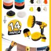 Profesyonel Combo Temizlik 14Parça Pasta Cila Polisaj Süngeri Matkapa Uyumlu Fırça Seti Parlatma Kit - Görsel 2