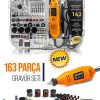 Pro 163 Parça Dramel 6 Devir Ayarlı Pvc Çantalı Hobi Gravür Seti Mini Taşlama Esnek Şaft Hediye - Görsel 3