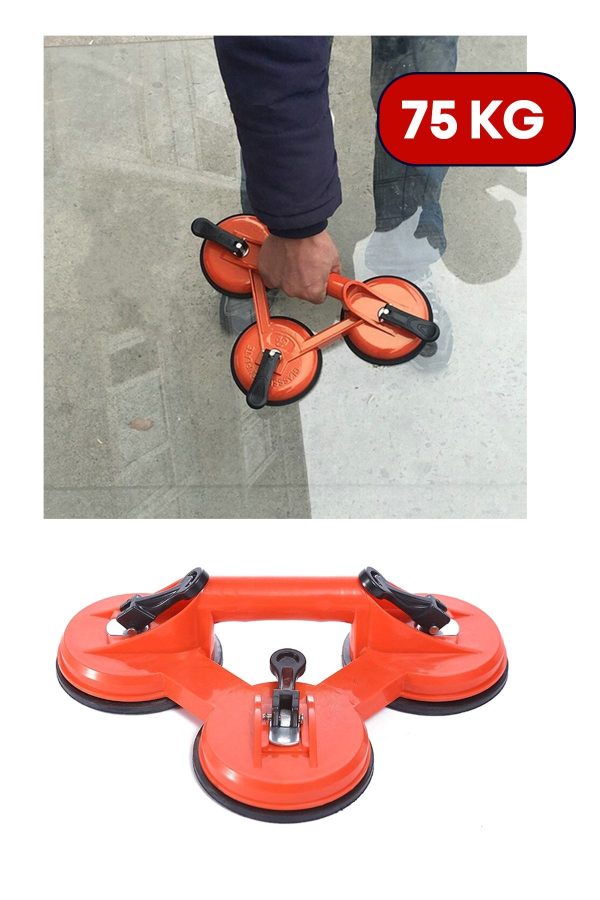 Çok Fonskiyonlu Göçük Düzeltme Seramik Cam Vakumlu Seramik Tutucu Vantuz | 3lü | 75kg - Görsel 3