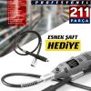 Premium Çok Amaçlı Devir Ayarli 211 Parça Hobi Gravür Seti El Motoru Usta Set Esnek Şaft Hediyeli - Görsel 3