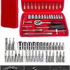 46 Parça Mini Lokma Takımı Otomatik Cırcırlı 1/4" Wrench Set Yüksek Kalite Kombinasyon Alet Seti - Görsel 4