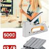 Çok Amaçlı Dekorasyon Mobilya Ahşap Çerçeve Çakma Manuel Zımba Tabancası 5000 Zımba Hediyeli - Görsel 4