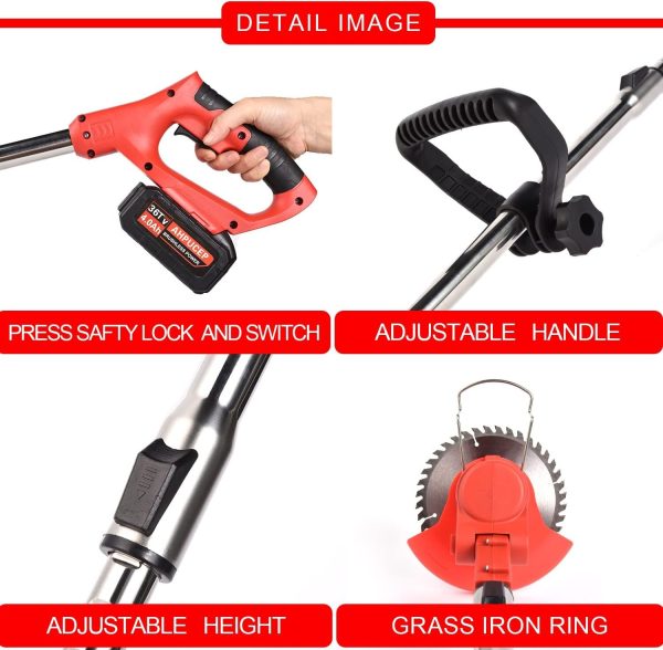SWAZER Akülü Şarjlı Çim Biçme Makinesi - Görsel 4