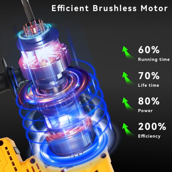 Bulldozer PRO 36V Kömürsüz Şarjlı Kırıcı Delici Matkap Çift Akülü – 26mm SDS-Plus Hilti - Görsel 5