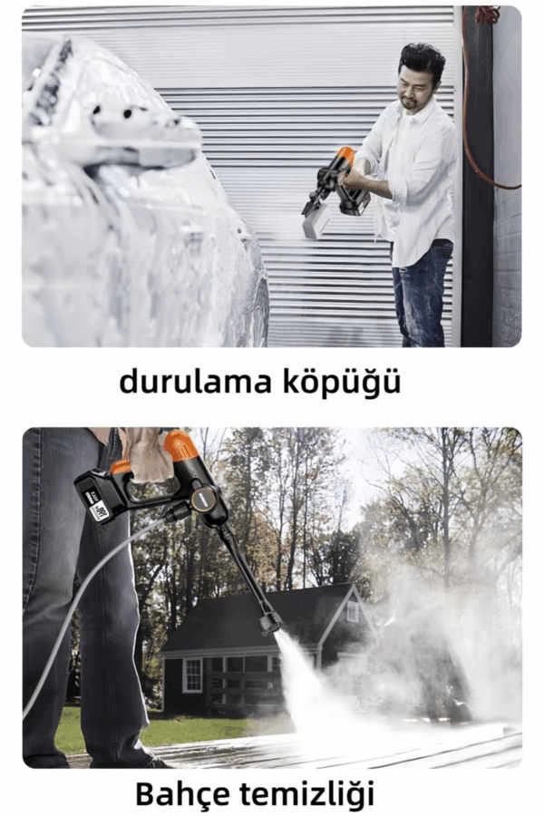 BULLDOZER 21V Akülü Basınçlı Yıkama Makinesi Çift Akülü Çantalı - Görsel 3