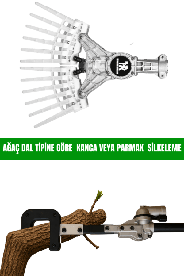 SWAZER Benzinli Motorlu Silkeleme Makinesi Zeytin Ceviz Fındık Meyve Çift Başlıklı - Görsel 3