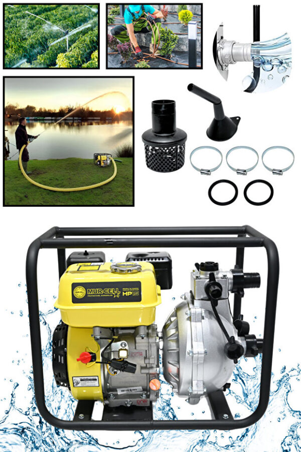 Mur-Cell 7 Hp Benzinli Su Pompası Hp 15 - Görsel 5
