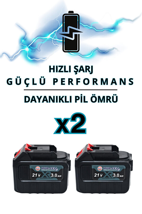 Mur-Cell 21v 3.0ah Çift Bataryalı 15 Pilli Plastik Pvc Boru Kaynak Makinesi - Görsel 3