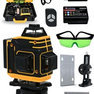 Mur-Cell 5v 0.8ah 360°16 Köşe Otomatik Hizalamalı Lazer Metre Hizalama Yeşil Çizgili Lazer Kumandalı