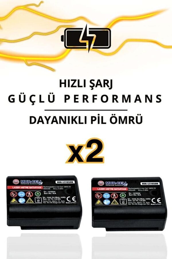 Mur-Cell 5v 0.8ah 360°16 Köşe Otomatik Hizalamalı Lazer Metre Hizalama Yeşil Çizgili Lazer Kumandalı - Görsel 5