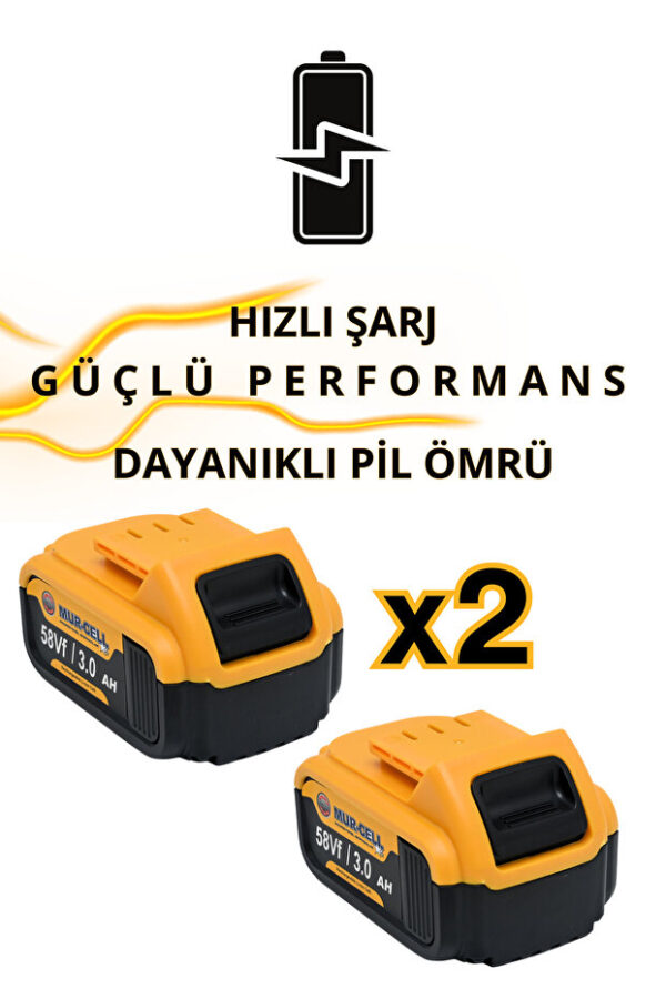 Mur-Cell 13 Mm Mandren Çelik Şanzumanlı Darbeli Şarjlı Matkap 66 Parça 21v 3 Amper Kömürsüz - Görsel 6