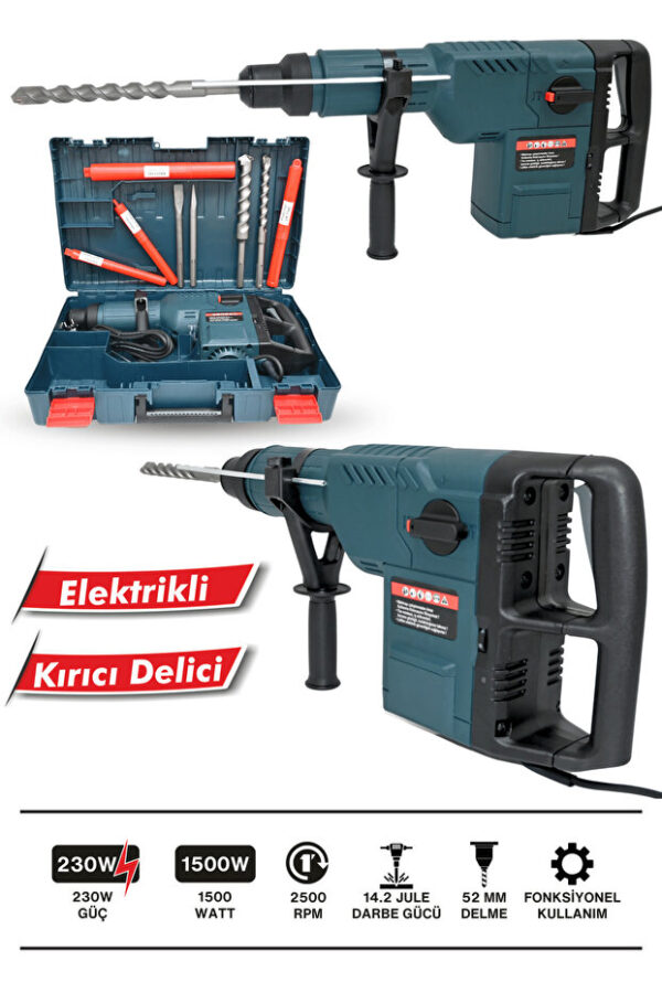 Mur-Cell Z1c-zt2-52mm Elektrikli Kırıcı Delici Hilti 11kg 3 Fonksiyonlu - Görsel 2