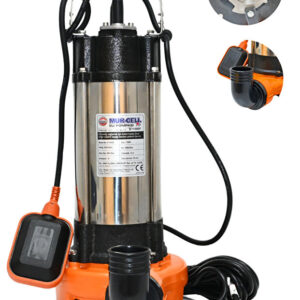 Mur-Cell V1100df Bıçaklı Bakır Sargılı Drenaj Pompası Çift Termik Korumalı 1.1kw 1.5hp