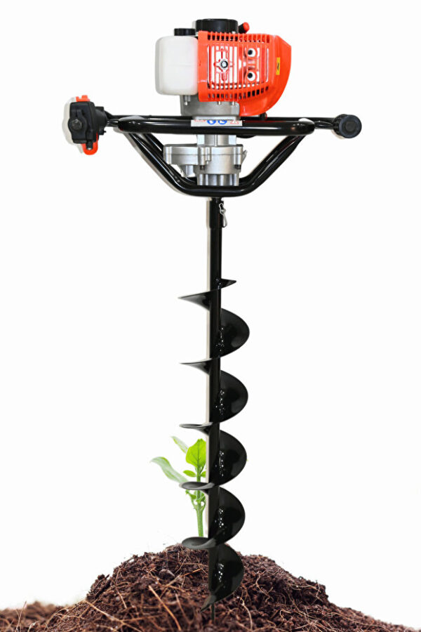 Mur-Cell Cq205 Benzinli Toprak Burgu Fidan Ekme Makinası 150mmx100cm Burgu Uc 52cc 2.5hp - Görsel 2