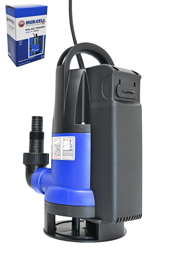 Mur-Cell Qsb-jh750b11-f Dalgıç Pompa Gizli Şamandıralı Kirli Su Pompası 750 Watt