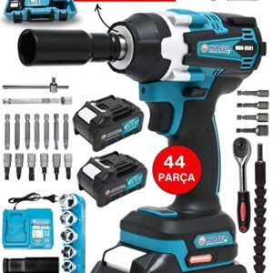Mur-Cell MUR-9501 450nm 21v 3Ah Şarjlı Torklu Somun Sıkma Bijon Sökme Kömürsüz Matkap 43 Parça Setli