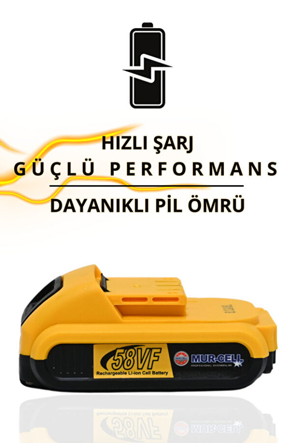Mur-Cell Şarjlı Matkap 21 V Darbeli Çift Li-on Akü 24 Parça Uç Hediyeli - Görsel 5