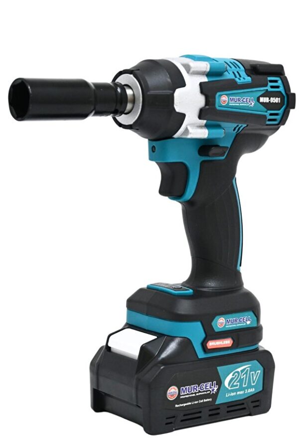 Mur-Cell MUR-9501 450nm 21v 3Ah Şarjlı Torklu Somun Sıkma Bijon Sökme Kömürsüz Matkap 43 Parça Setli - Görsel 5