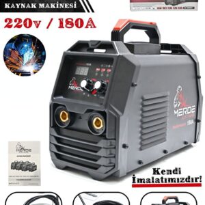 MERDE 180 Amper Yeni Nesil Tam Profesyonel Dijital Göstergeli İnvertör Kaynak Makinesi