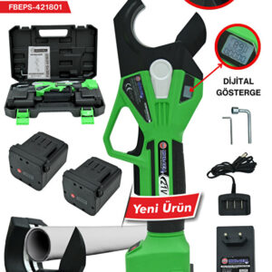 Mur-Cell 21 V 2 amper Dijital Göstergeli Şarjlı Boru Kesme Makası 40 mm Çap
