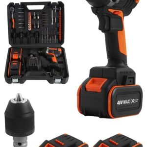 Maxstar Çok Işlevli Kömürsüz 48 V 5 Ah Çift Akülü Lion Taşıma Çantalı Somun Sıkma Setli