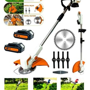 Maxstar Pro-S Çift Akülü Şarjlı Kenar Ot Çalı Çim Biçme Kesme Tırpan Makinesi