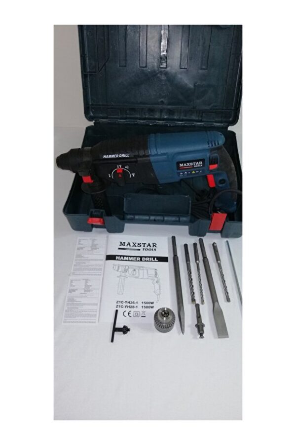 Maxstar Kırıcı Delici 1500 W Darbeli Matkap Hilti - Görsel 7