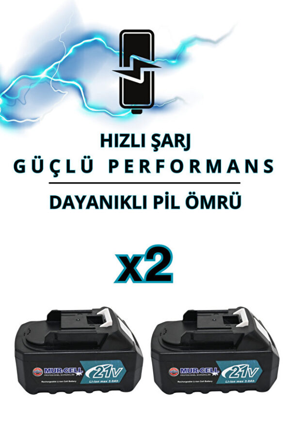 Mur-Cell Mur-5931 Mavi 21v 4.0ah Şarjlı Profesyonel Sunta Kesme Daire Testere Makinesi - Görsel 3
