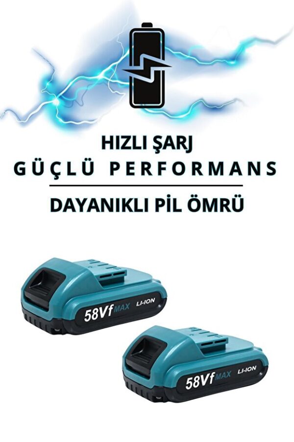 Mur-Cell Mur-9022 12v Metal Şanzıman Çift Akülü Bakır Sargı Şarjlı Matkap Akülü Vidalama Setli - Görsel 4