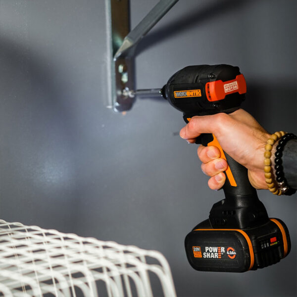 Worx WX925 20Volt/2.0Ah Çift Akülü Kömürsüz Profesyonel Şarjlı Darbeli Matkap + WX265 Kömürsüz Darbeli Tornavida  Seti - Görsel 7