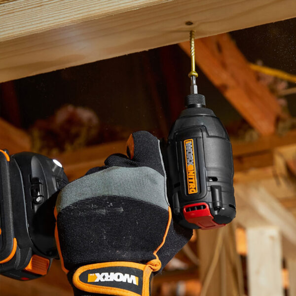 Worx WX925 20Volt/2.0Ah Çift Akülü Kömürsüz Profesyonel Şarjlı Darbeli Matkap + WX265 Kömürsüz Darbeli Tornavida  Seti - Görsel 12