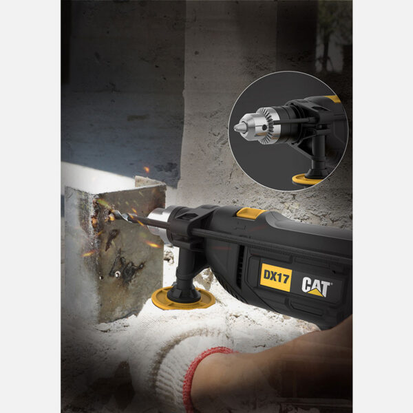 CAT DX17.1 750Watt 13mm Profesyonel Darbeli Matkap + 8 Parça Aksesuar - Görsel 7