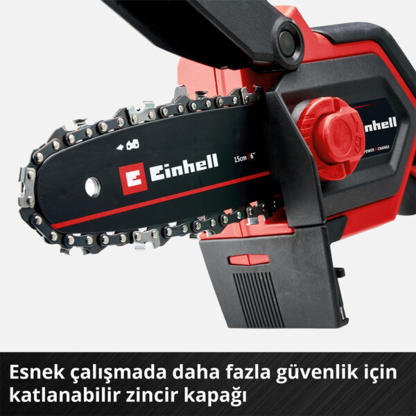 Einhell GE-PS 18/15 Li Bag Kit Çantalı Akülü Dal Budama Testeresi Zincir Hediyeli - Görsel 5