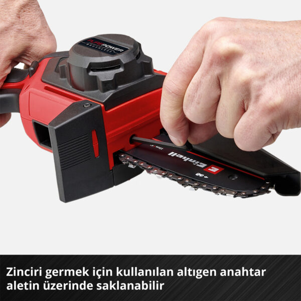 Einhell GE-PS 18/15 Li Bag Kit Çantalı Akülü Dal Budama Testeresi Zincir Hediyeli - Görsel 6