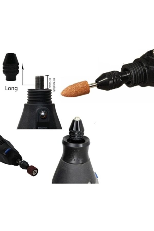 Banco Bn5 Ban-co Mini Gravür Makinası Için Otomatik Mandren 3 Çeneli Anahtarsız Mandrel 7mm Penset - Görsel 3