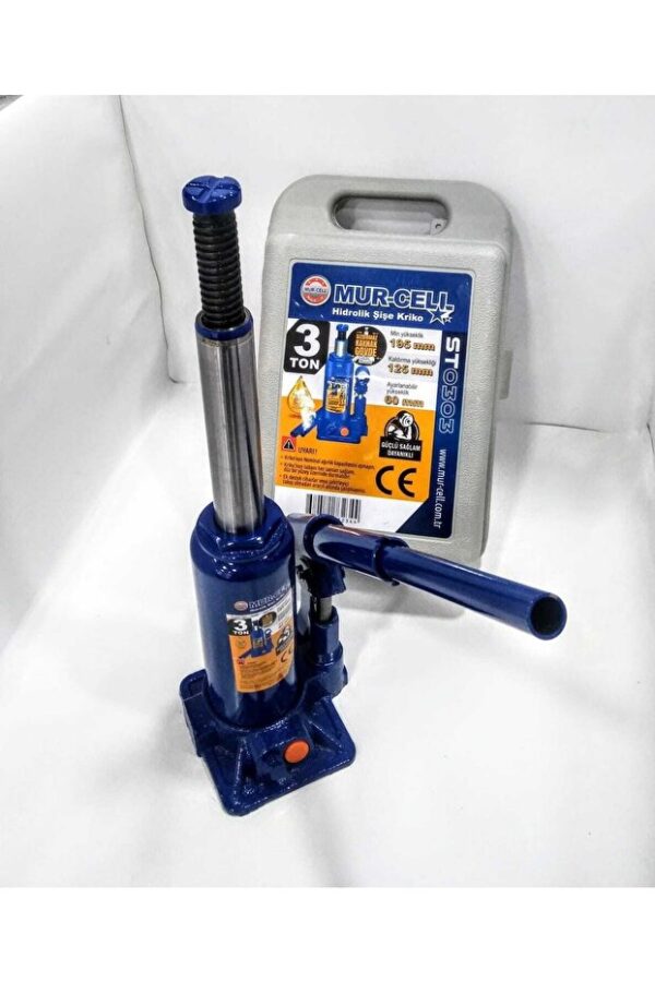 Mur-Cell 3 Kg Kş03 Şişe Kriko 3 Ton Makine Krikosu 2 Yıl - Görsel 2