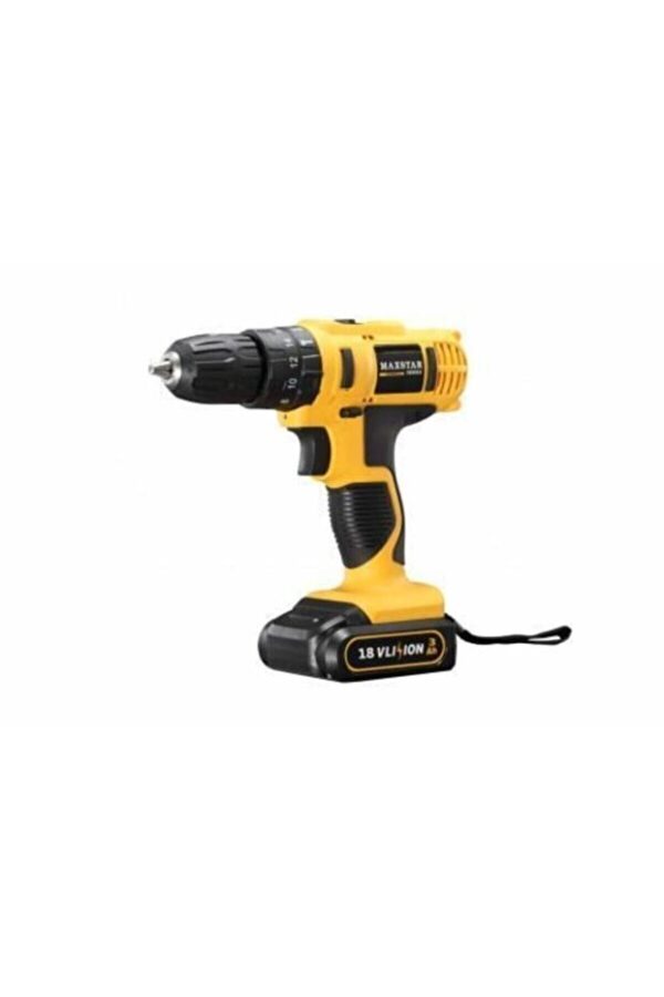 Maxstar 18v 1.3 Ah Turbo Li-ion Çift Akülü Darbesiz Vidalama Şarjlı Matkap Çantalı - Görsel 3